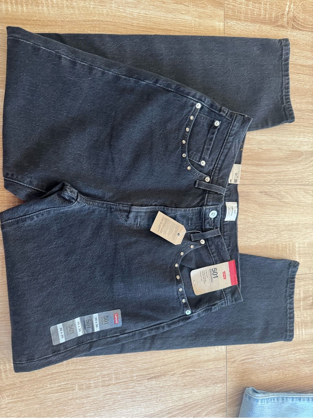 Levi's 501 original black jeans 30x30